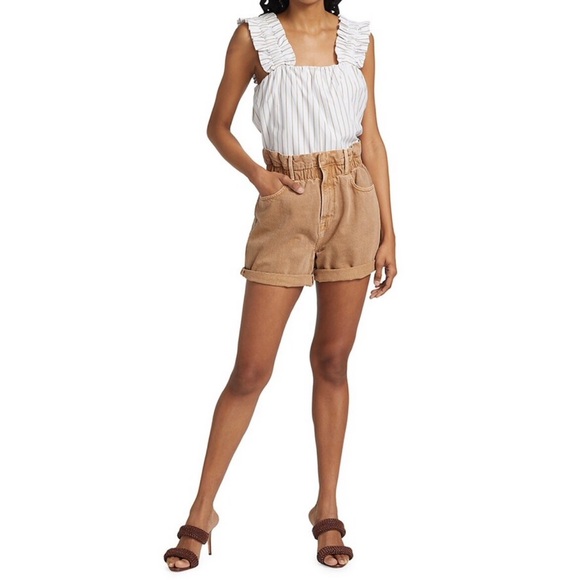 FRAME STRIPED RUFFLE STRAP COTTON TOP - Picture 11 of 11